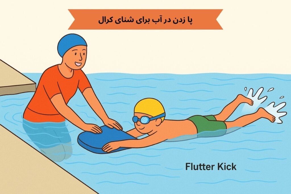 آموزش گام‌به‌گام شنای کرال سینه برای کودکان