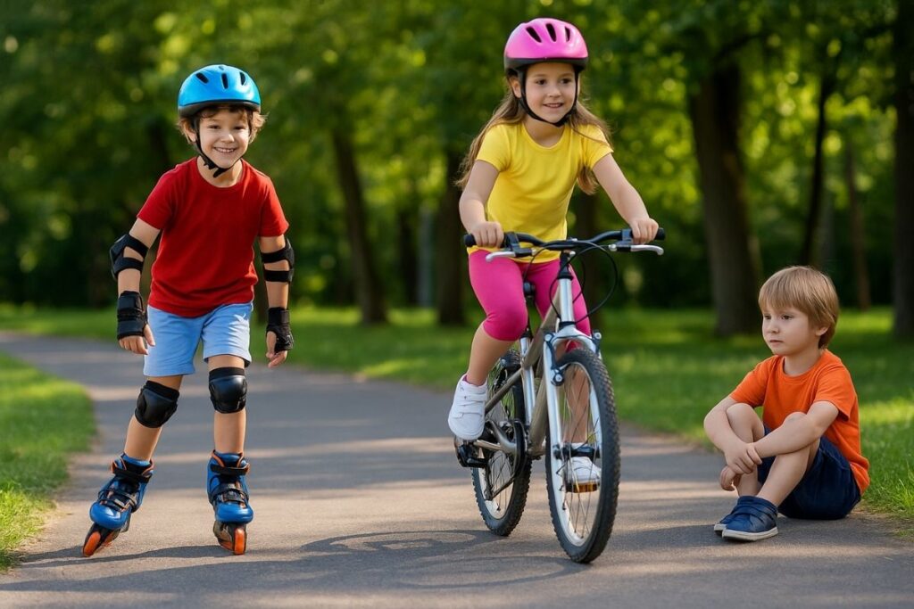 دوچرخهسواری یا اسکیت